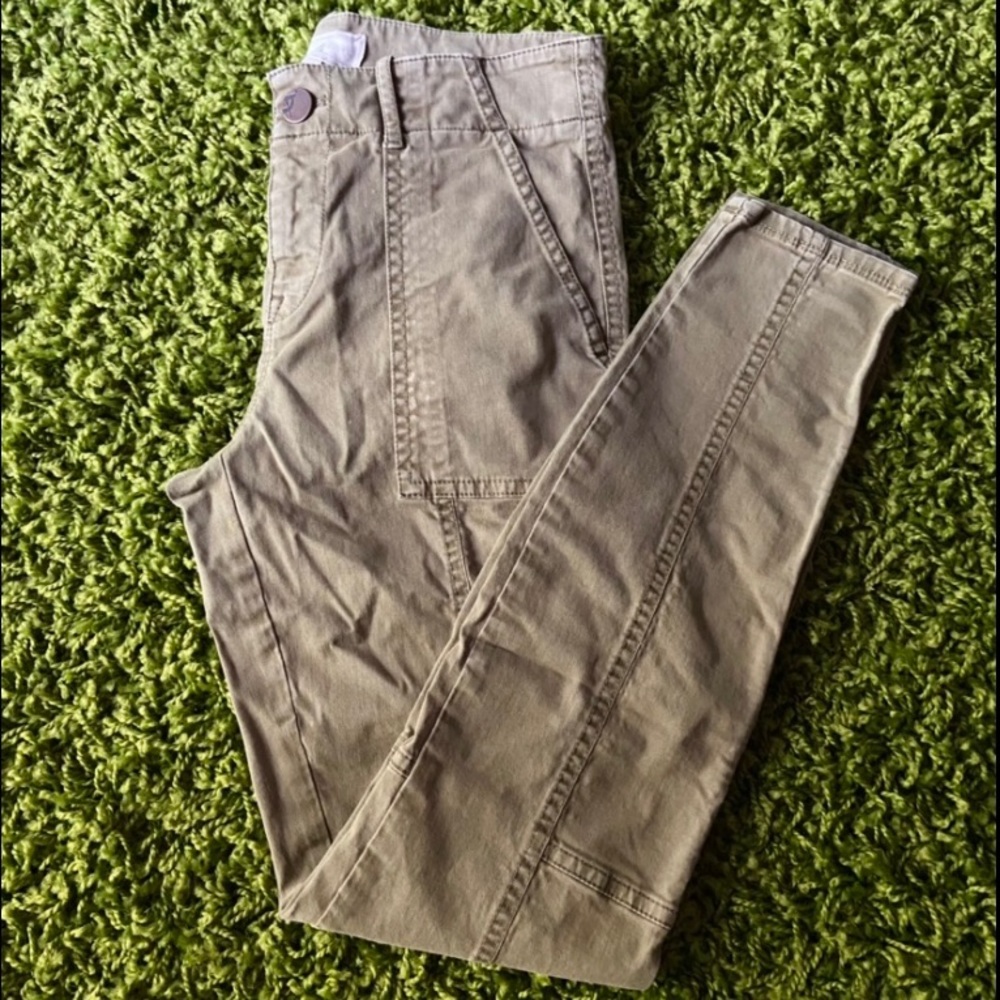 Lou & Grey olive green jeans, size 2